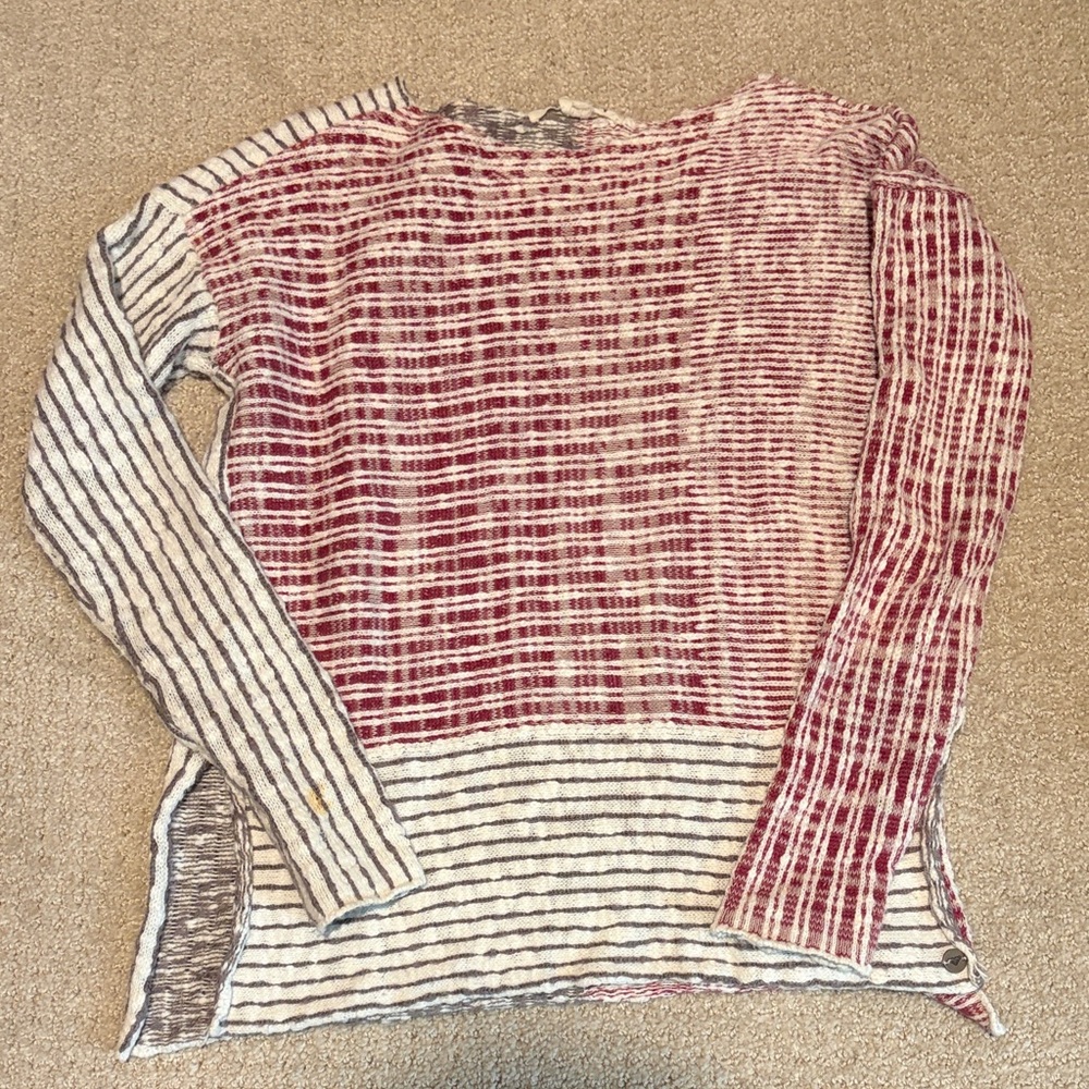 Roxy Red and White Knit Sweater